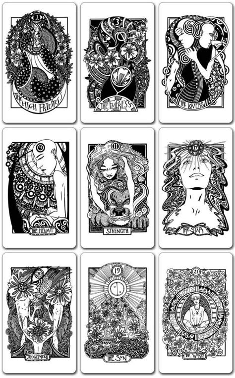 Witch with the black tarot deck
